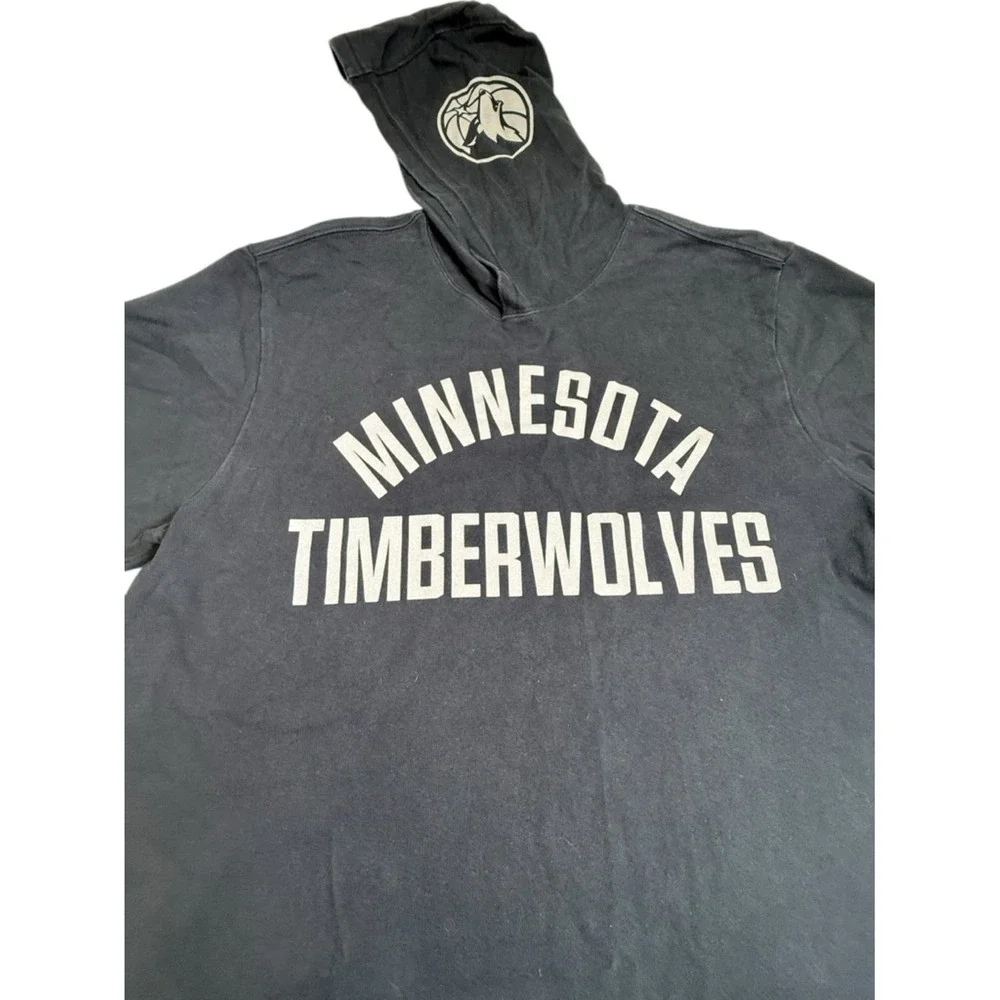 Nike Minnesota‎ Timberwolves Hoodie Mens Large Black  AA0856-010 NBA Tee